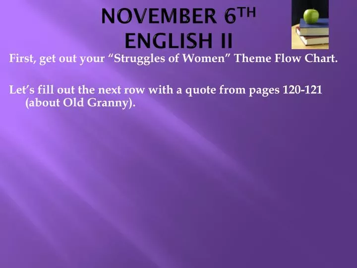 november 6 th english ii