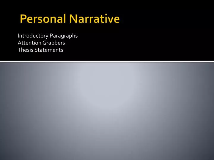 personal narrative