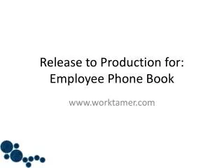 Release to Production for: Employee Phone Book