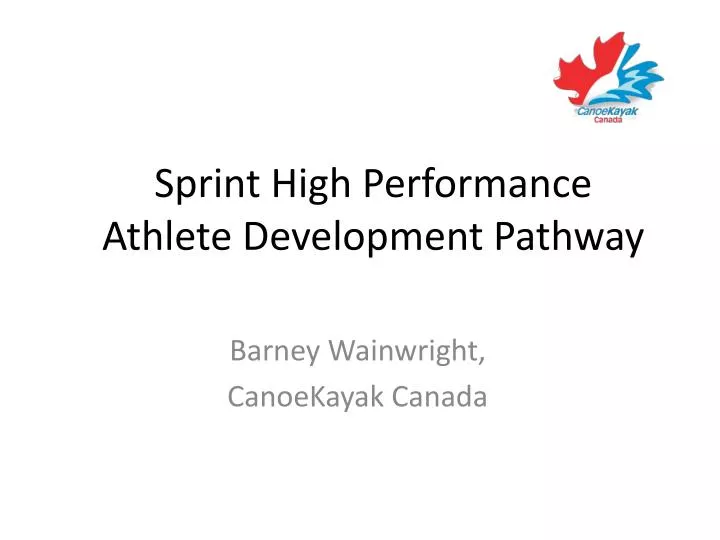 sprint high performance athlete development pathway