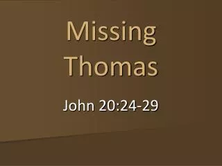 missing thomas