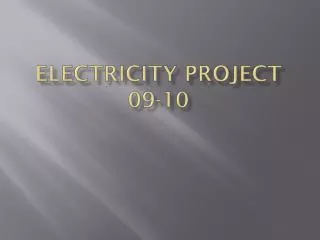 Electricity Project 09-10