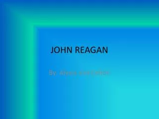 JOHN REAGAN