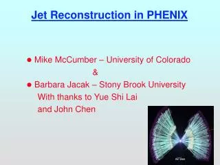Jet Reconstruction in PHENIX