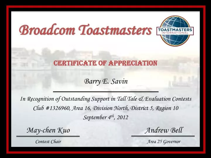 broadcom toastmasters