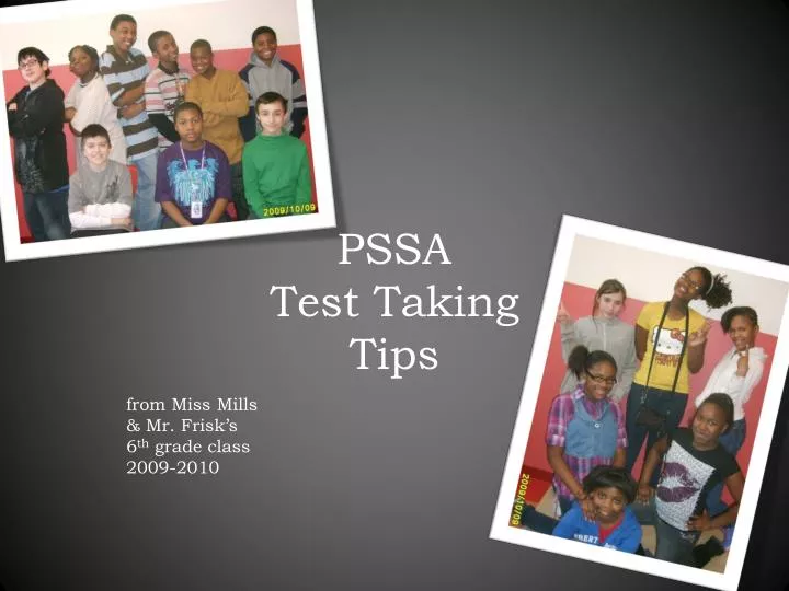 pssa test taking tips
