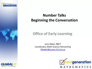 Number Talks Beginning the Conversation