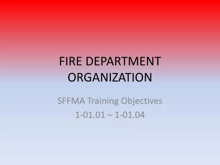 fire department organization