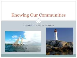 Knowing Our Communities