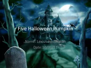 Five Halloween Pumpkin