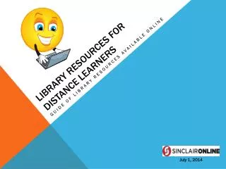 Library Resources for Distance Learners