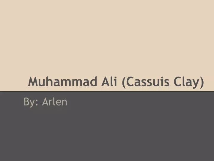 muhammad ali cassuis clay
