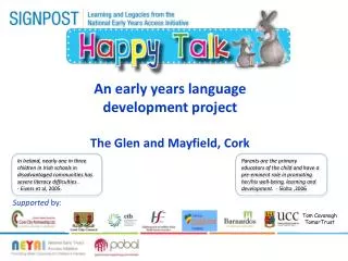 An early years language development project The Glen and Mayfield, Cork