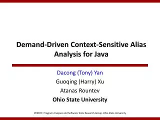 Demand-Driven Context-Sensitive Alias Analysis for Java