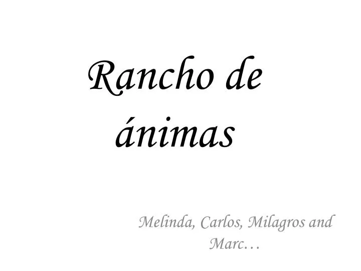 rancho de nimas