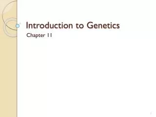 introduction to genetics