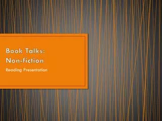 Book Talks: Non-fiction