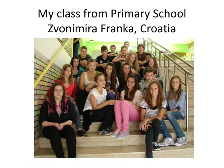 my class from primary school zvonimira franka croatia