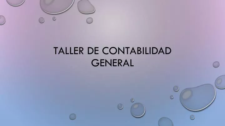 taller de contabilidad general