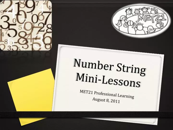 number string mini lessons