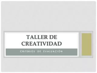 taller de creatividad