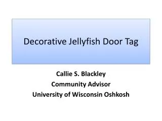 Decorative Jellyfish Door Tag
