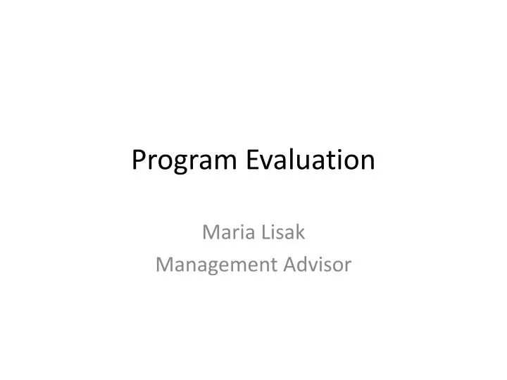 program evaluation