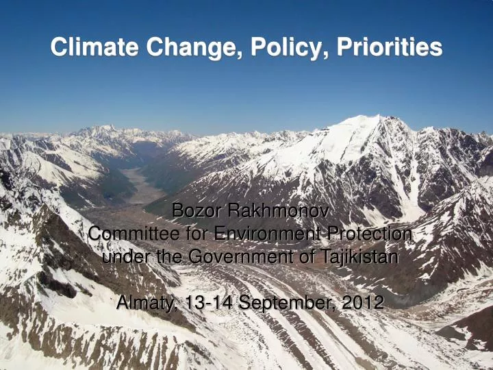 climate change policy priorities