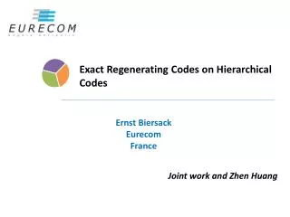 Exact Regenerating Codes on Hierarchical Codes