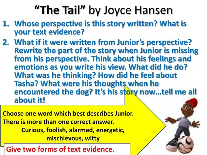 the tail by joyce hansen