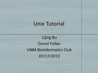 Unix Tutorial