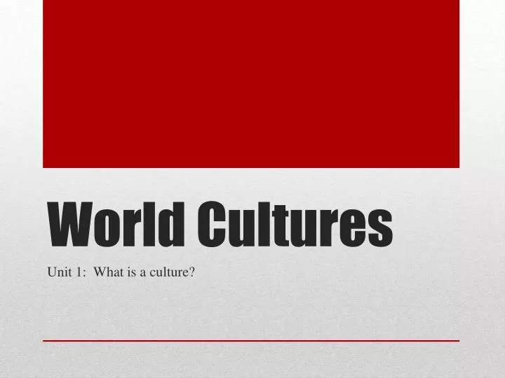 world cultures