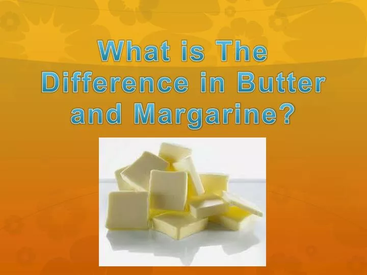 what is the difference in butter and margarine