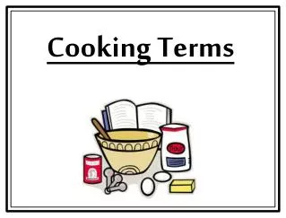 cooking terms