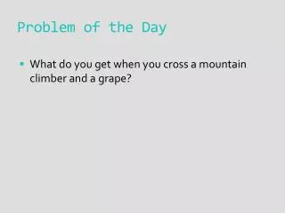 Problem of the Day