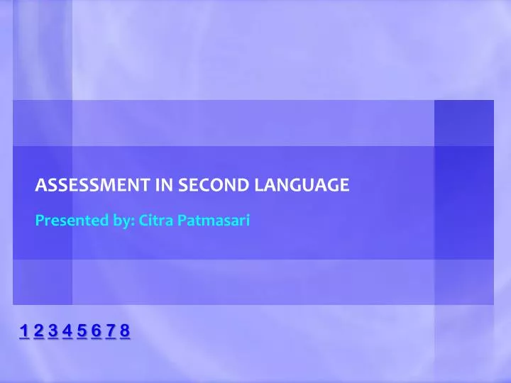 assessment in second language