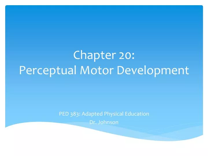 chapter 20 perceptual motor development