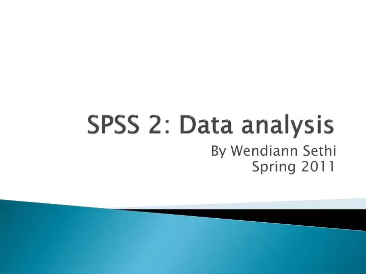 spss 2 data analysis