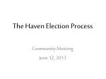 The Haven Election Process - slide 1