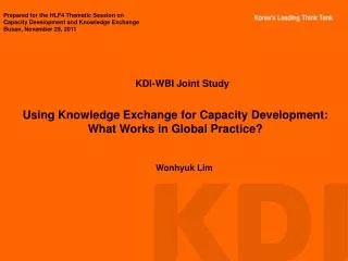 Using Knowledge Exchange for Capacity Development: What Works in Global Practice?
