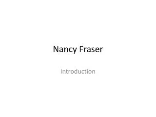 Nancy Fraser