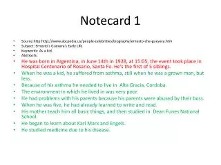 Notecard 1