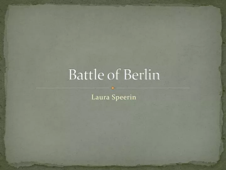 battle of berlin