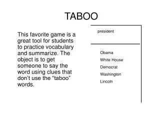 TABOO