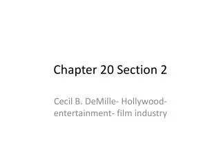 Chapter 20 Section 2