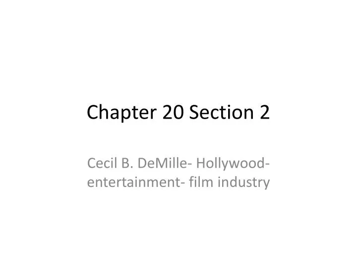 chapter 20 section 2