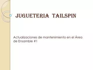 JUGUETERIA TAILSPIN