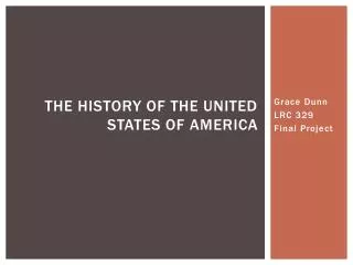 The history of the united states of america