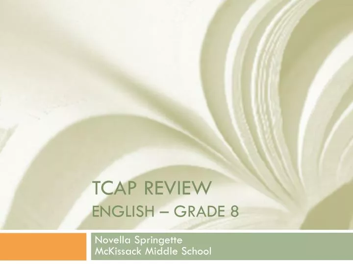 tcap review english grade 8