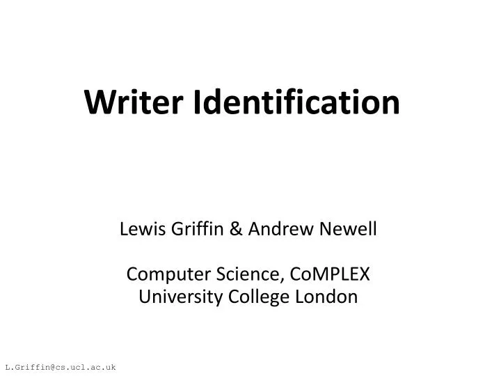 writer identification